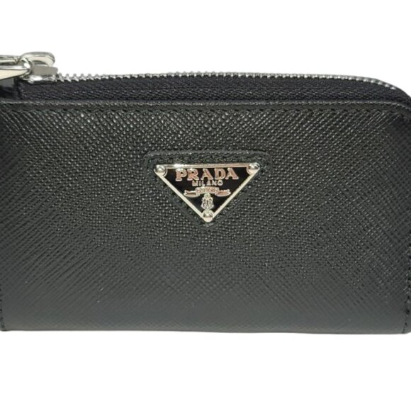 PRADA SAFFIANO POUCH KEY CHAIN - WALLET - CARD HOLDER - Picture 5 of 10